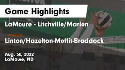LaMoure - Litchville/Marion vs Linton/Hazelton-Moffit-Braddock  Game Highlights - Aug. 30, 2022