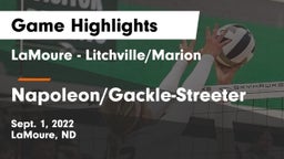 LaMoure - Litchville/Marion vs Napoleon/Gackle-Streeter  Game Highlights - Sept. 1, 2022