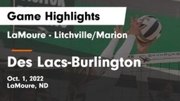 LaMoure - Litchville/Marion vs Des Lacs-Burlington  Game Highlights - Oct. 1, 2022
