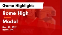 Rome High vs Model  Game Highlights - Dec. 22, 2017