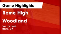 Rome High vs Woodland  Game Highlights - Jan. 10, 2020