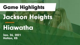 Jackson Heights  vs Hiawatha  Game Highlights - Jan. 26, 2021