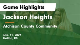 Jackson Heights  vs Atchison County Community  Game Highlights - Jan. 11, 2022