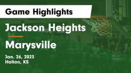 Jackson Heights  vs Marysville  Game Highlights - Jan. 26, 2023