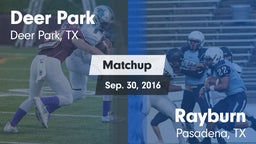 Matchup: Deer Park High vs. Rayburn  2016