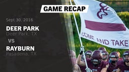 Recap: Deer Park  vs. Rayburn  2016