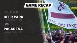 Recap: Deer Park  vs. Pasadena  2016