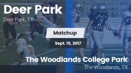 Matchup: Deer Park High vs. The Woodlands College Park  2017