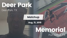 Matchup: Deer Park High vs. Memorial  2018