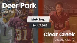 Matchup: Deer Park High vs. Clear Creek  2018
