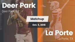 Matchup: Deer Park High vs. La Porte  2018