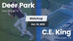 Matchup: Deer Park High vs. C.E. King  2018