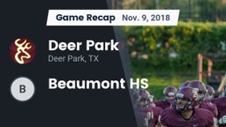 Recap: Deer Park  vs. Beaumont HS 2018