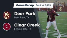 Recap: Deer Park  vs. Clear Creek  2019