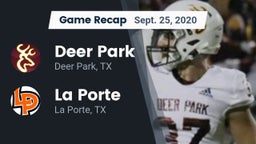 Recap: Deer Park  vs. La Porte  2020