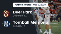 Recap: Deer Park  vs. Tomball Memorial  2020