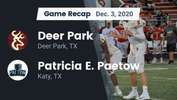 Recap: Deer Park  vs. Patricia E. Paetow  2020