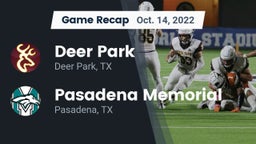 Recap: Deer Park  vs. Pasadena Memorial  2022