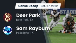 Recap: Deer Park  vs. Sam Rayburn  2022