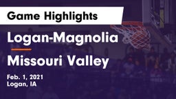 Logan-Magnolia  vs Missouri Valley  Game Highlights - Feb. 1, 2021
