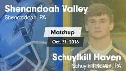 Matchup: Shenandoah Valley vs. Schuylkill Haven  2016