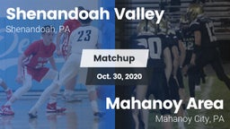 Matchup: Shenandoah Valley vs. Mahanoy Area  2020