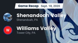 Recap: Shenandoah Valley  vs. Williams Valley  2020