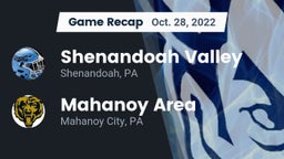 Recap: Shenandoah Valley  vs. Mahanoy Area  2022