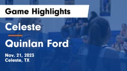 Celeste  vs Quinlan Ford  Game Highlights - Nov. 21, 2023