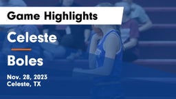 Celeste  vs Boles  Game Highlights - Nov. 28, 2023