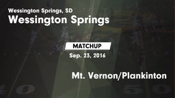 Matchup: Wessington Springs vs. Mt. Vernon/Plankinton 2016