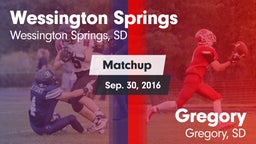 Matchup: Wessington Springs vs. Gregory  2016