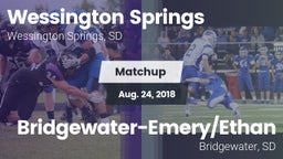 Matchup: Wessington Springs vs. Bridgewater-Emery/Ethan 2018