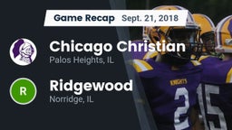 Recap: Chicago Christian  vs. Ridgewood  2018