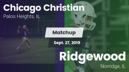 Matchup: Chicago Christian vs. Ridgewood  2019