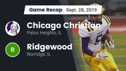 Recap: Chicago Christian  vs. Ridgewood  2019