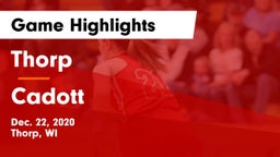 Thorp  vs Cadott  Game Highlights - Dec. 22, 2020