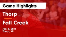 Thorp  vs Fall Creek  Game Highlights - Jan. 8, 2021