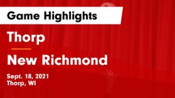 Thorp  vs New Richmond  Game Highlights - Sept. 18, 2021