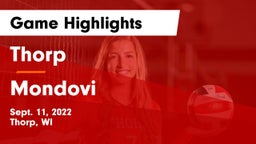 Thorp  vs Mondovi  Game Highlights - Sept. 11, 2022