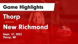 Thorp  vs New Richmond  Game Highlights - Sept. 17, 2022