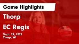 Thorp  vs EC Regis Game Highlights - Sept. 29, 2022
