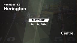 Matchup: Herington vs. Centre 2016
