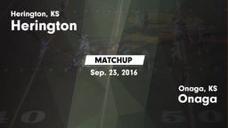Matchup: Herington vs. Onaga  2016