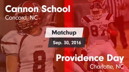 Matchup: Cannon vs. Providence Day  2016