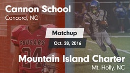 Matchup: Cannon vs. Mountain Island Charter  2016