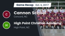 Recap: Cannon School vs. High Point Christian Academy  2017