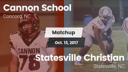 Matchup: Cannon vs. Statesville Christian  2017