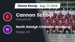 Recap: Cannon School vs. North Raleigh Christian Academy  2018