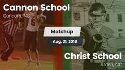 Matchup: Cannon vs. Christ School 2018
